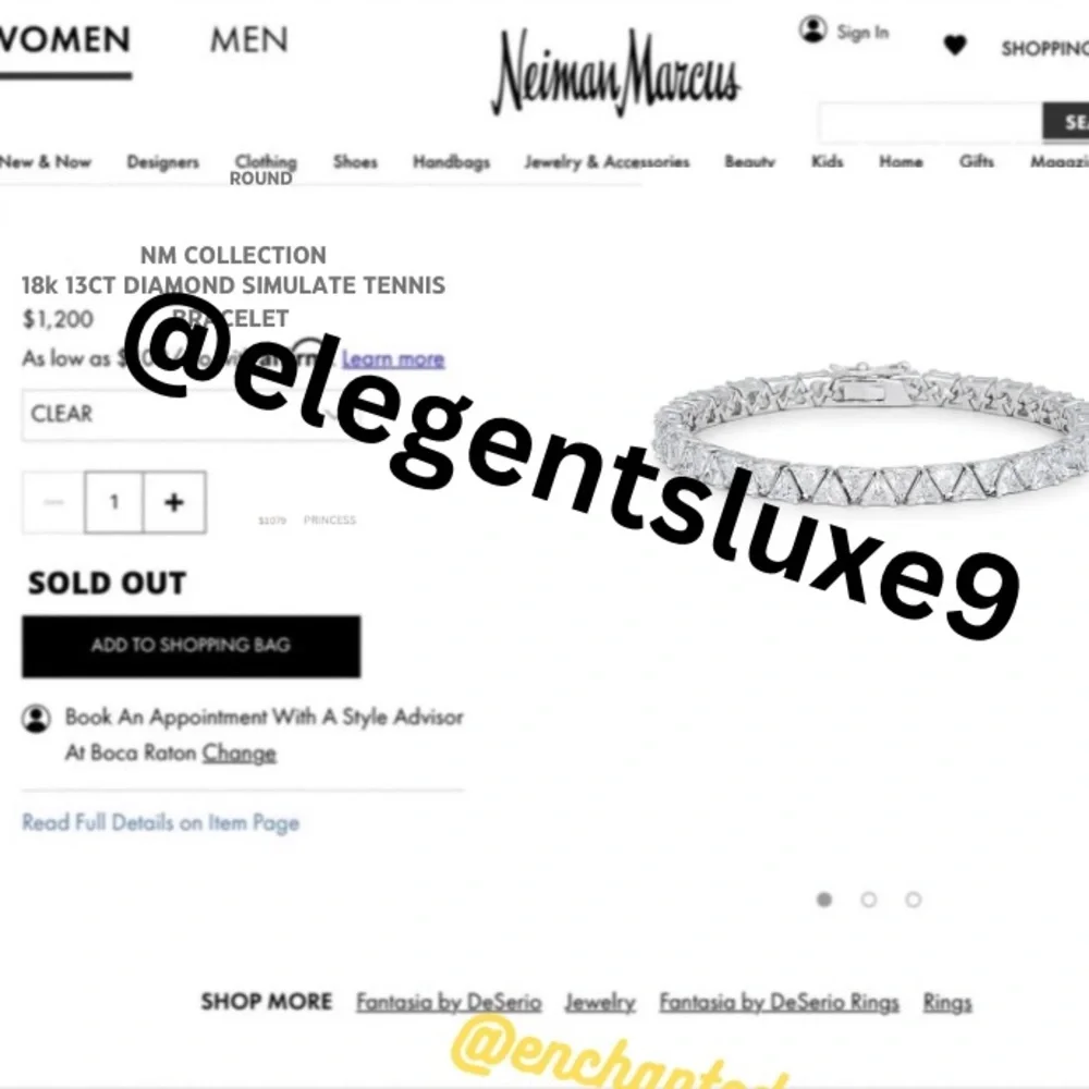 18k 13ct Trillion Tennis Bracelet - Picture 16 of 16